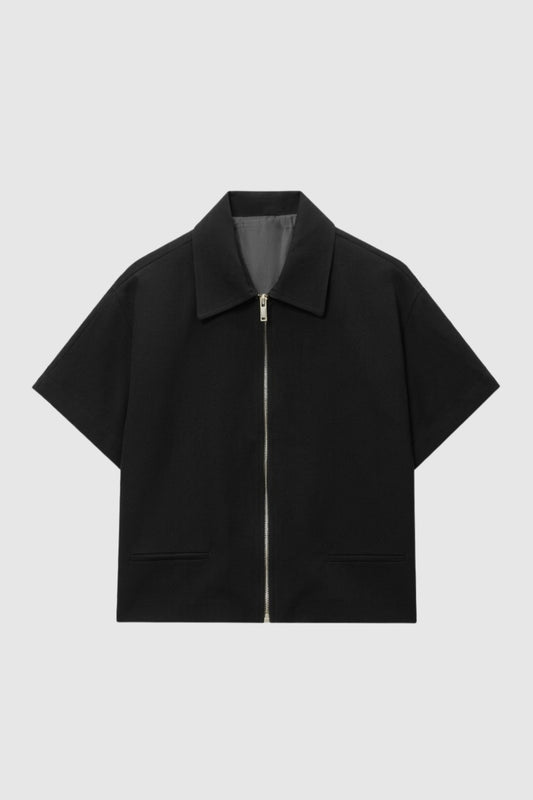 Korte Jas Dames - Cropped Zip met Revers | Casual Chic