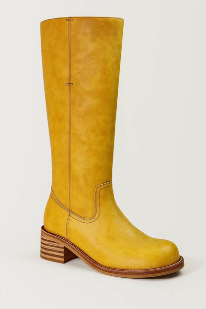 Laarzen met Lage Hak | Rechte Schacht | Tijdloos en Comfortabel