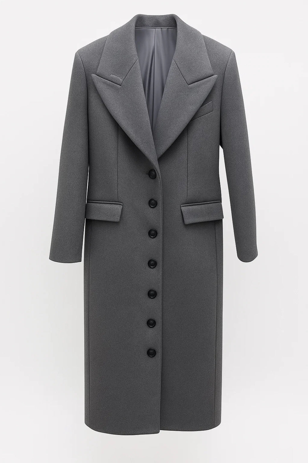 Lange Damesjas | Dubbele Revers | Klassieke Elegantie