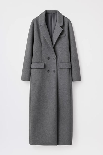 Dames Jas | Dubbelrijig Design | Lange Pasvorm | Winter | Comfortabele Pasvorm | Ideaal voor Dagelijks Gebruik