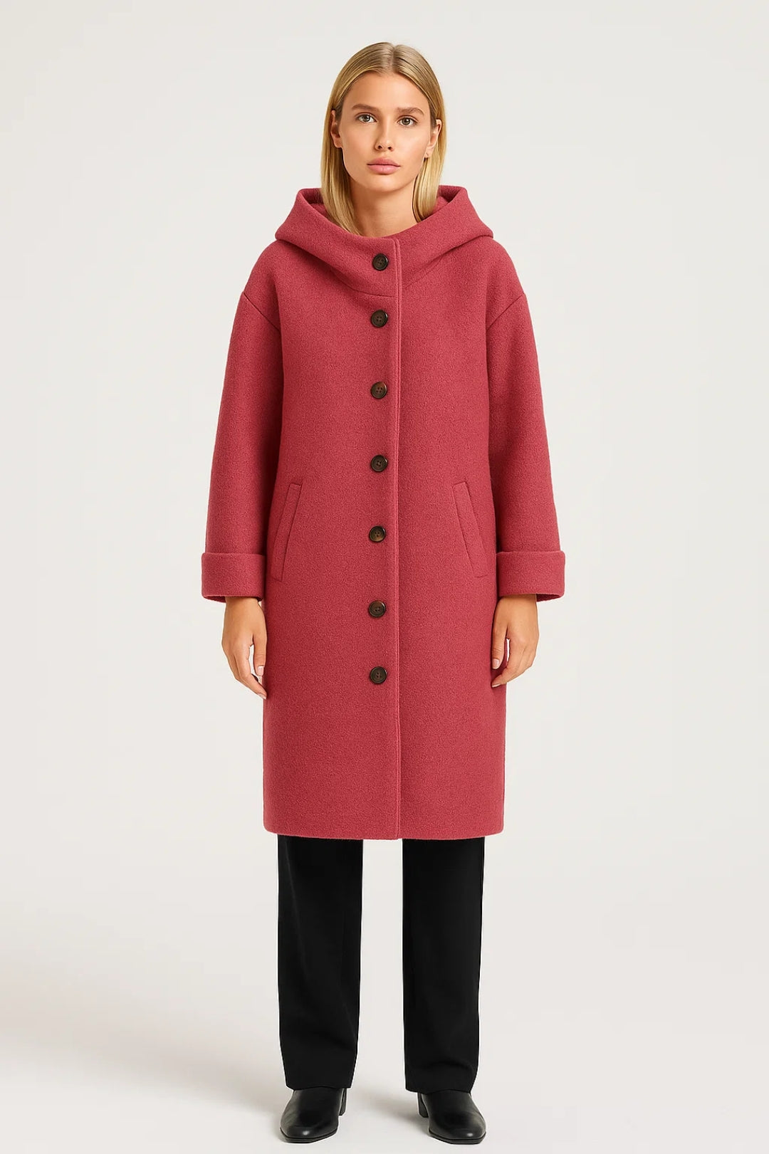 Lange Jas Dames | Rechte Snit | Met Knopen | Winter | Comfortabele pasvorm | Ideaal voor koude dagen