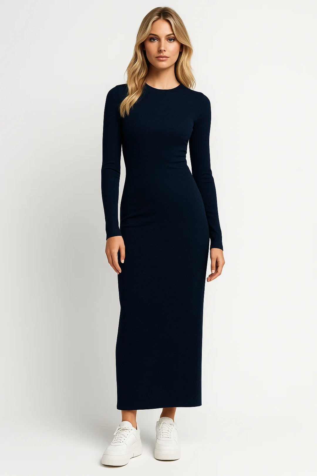 Lange Damesjurk | Aansluitend Model met Lange Mouwen | Elegant en Comfortabel