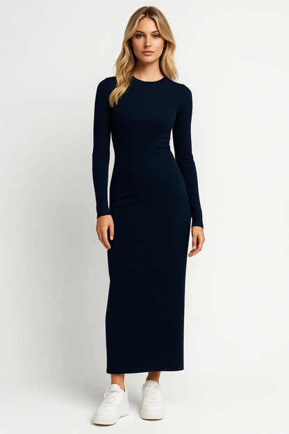 Lange Damesjurk | Aansluitend Model met Lange Mouwen | Elegant en Comfortabel