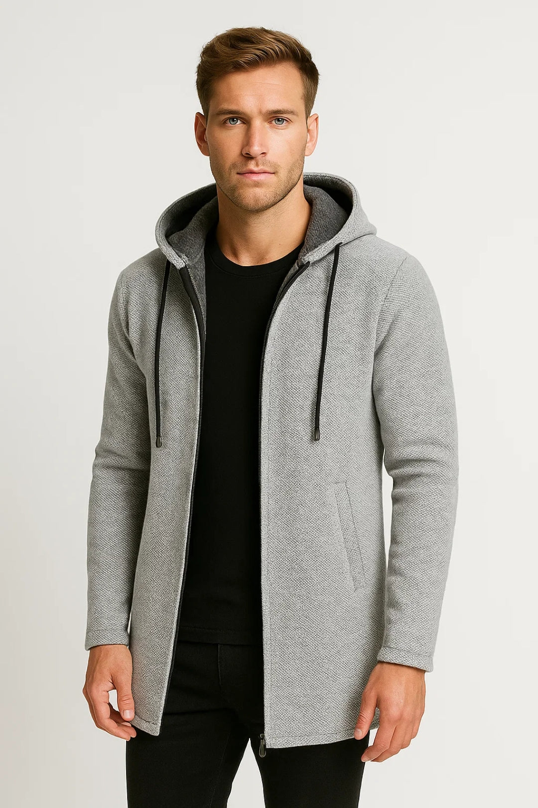 Lange Jas Heren | Met Capuchon | Casual | Winter | Comfortabele pasvorm