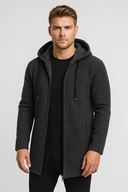 Lange Jas Heren | Met Capuchon | Casual | Winter | Comfortabele pasvorm