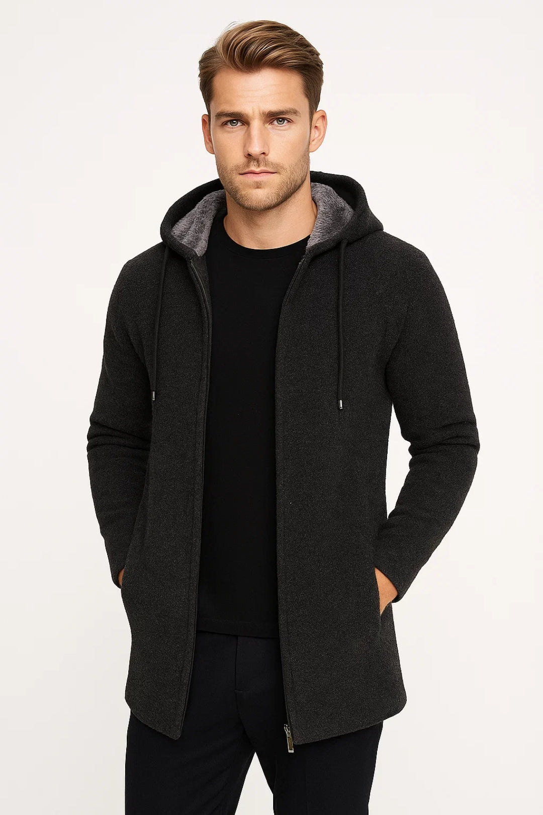 Lange Jas Heren | Met Capuchon | Casual | Winter | Comfortabele pasvorm