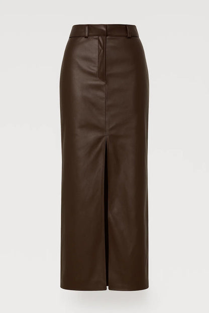 Lange Kokerrok | Hoge Taille en Voorzijde Split | Elegant en Verfijnd