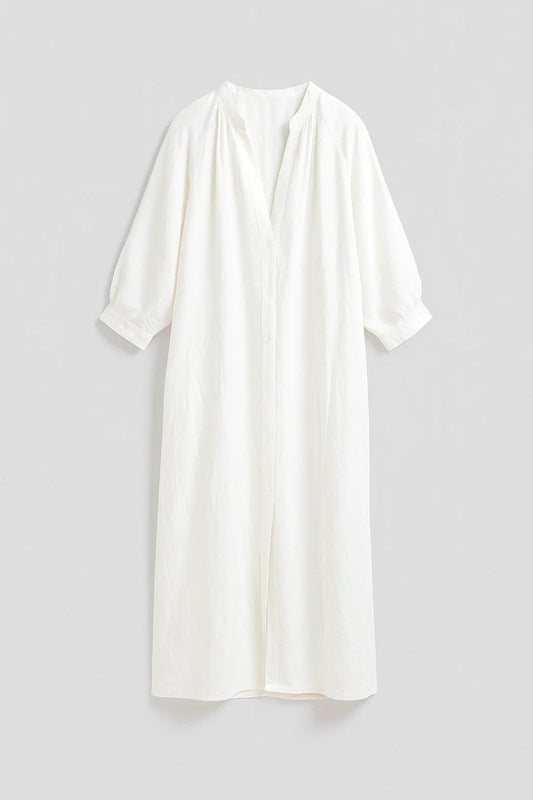 Maxi Jurk Dames - Oversized Hemd Stijl met Knoopsluiting | Casual