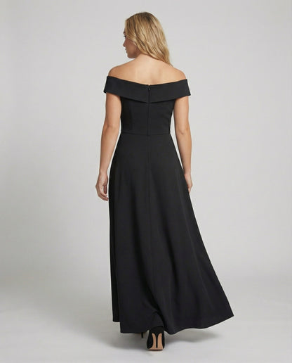 Lara - Elegante Bruiloft Gastenjurk Dames Maxi met Off-Shoulder en A-lijn Rok