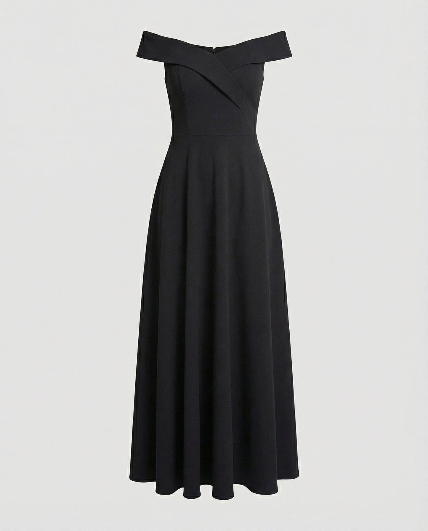 Lara - Elegante Bruiloft Gastenjurk Dames Maxi met Off-Shoulder en A-lijn Rok