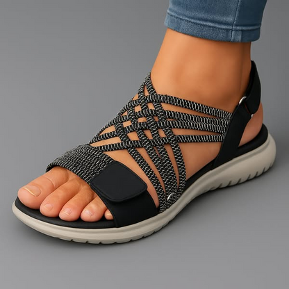 Lara - Sportieve Orthopedische Sandalen Dames met Elastische Bandjes en Lichte Loopzool