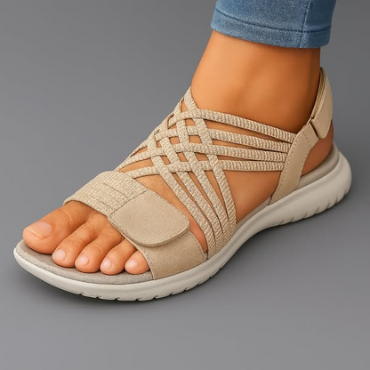 Lara - Sportieve Orthopedische Sandalen Dames met Elastische Bandjes en Lichte Loopzool