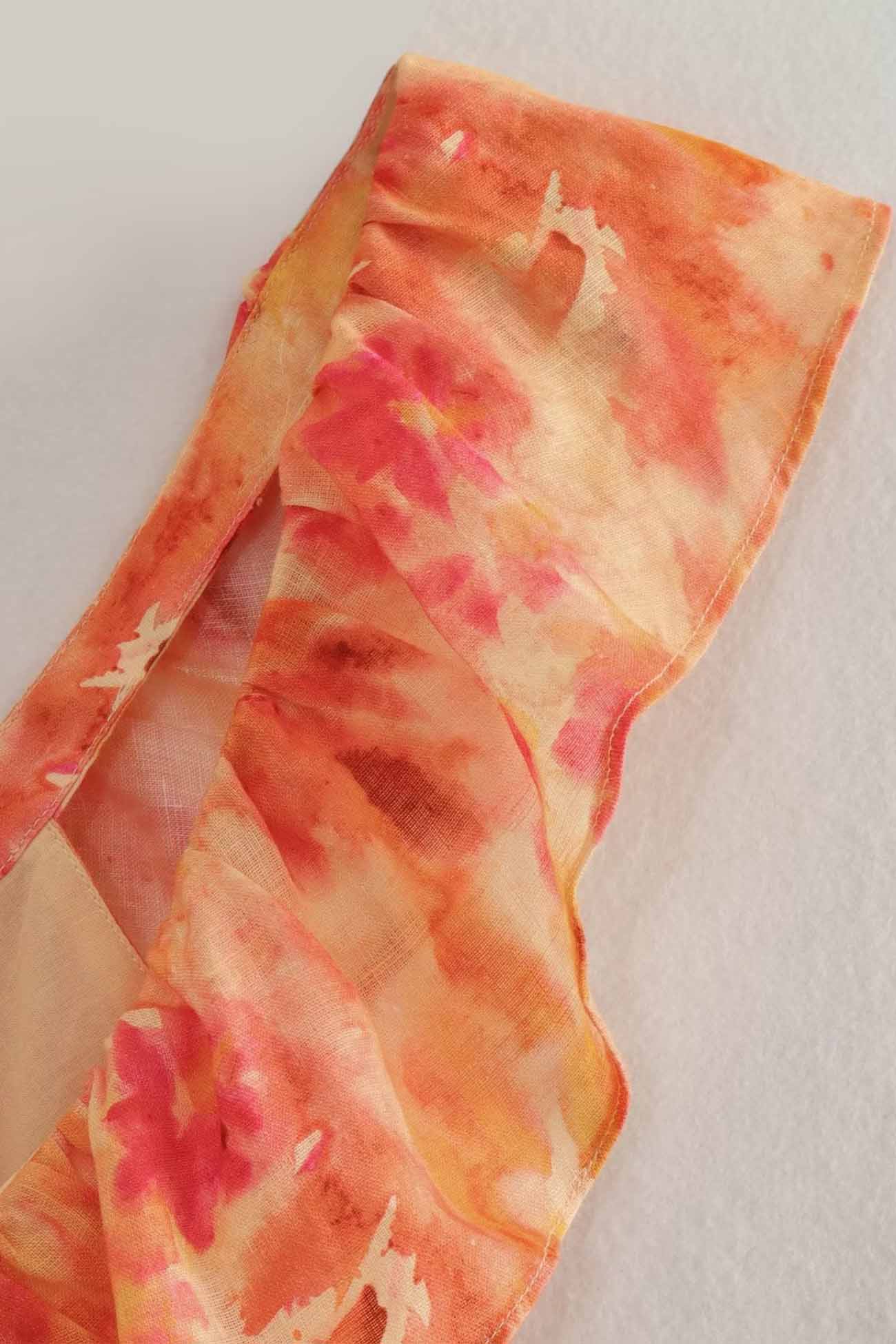 Lieke - Boho Bruiloft Gastenjurk Dames met Bloemenprint en Ruffle Schouderbandjes