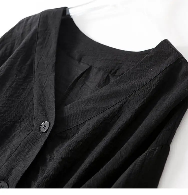 Lieke - Casual Linnen Blouse Dames met Ballonmouwen en V-hals