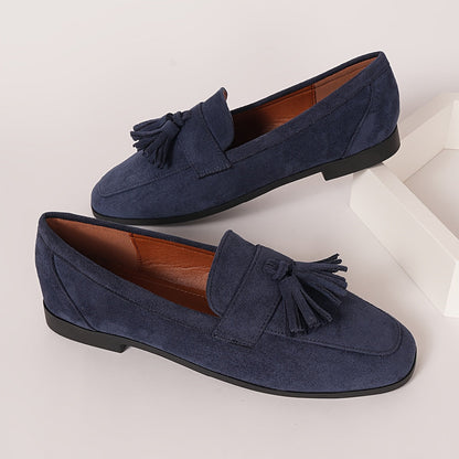 Lieke - Stijlvolle Comfort Instappers Dames met Kwastjes en Lage Hak