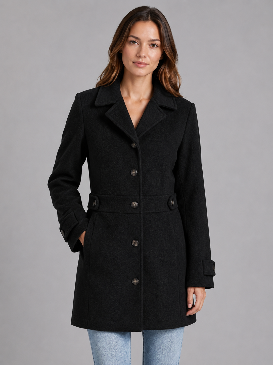 Lieke - Trenchcoat dames getailleerd met knopen en ceintuur in de taille