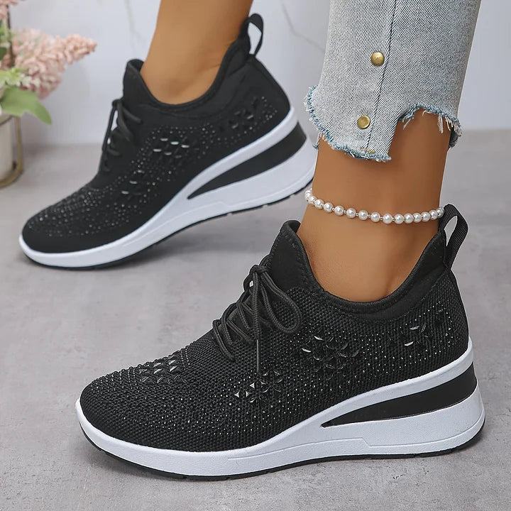 Lieke - Orthopedische Dames Sneakers voor de Herfst met Sleehak