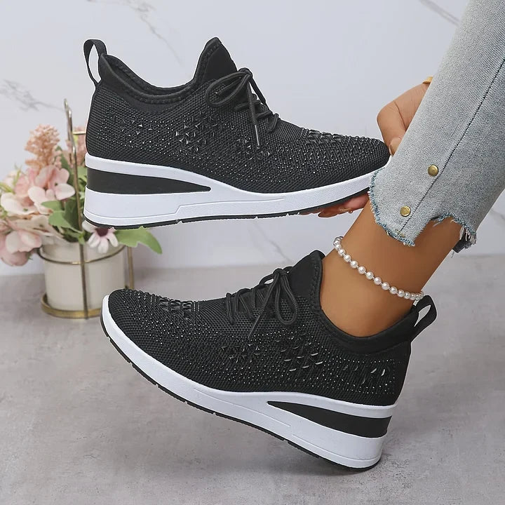 Lieke - Orthopedische Dames Sneakers voor de Herfst met Sleehak