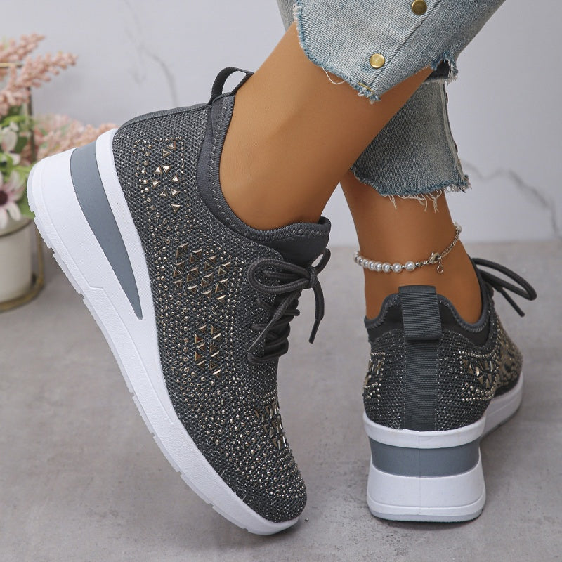 Lieke - Orthopedische Dames Sneakers voor de Herfst met Sleehak