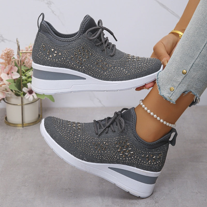 Lieke - Orthopedische Dames Sneakers voor de Herfst met Sleehak