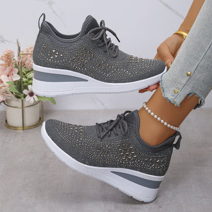 Lieke - Orthopedische Dames Sneakers voor de Herfst met Sleehak