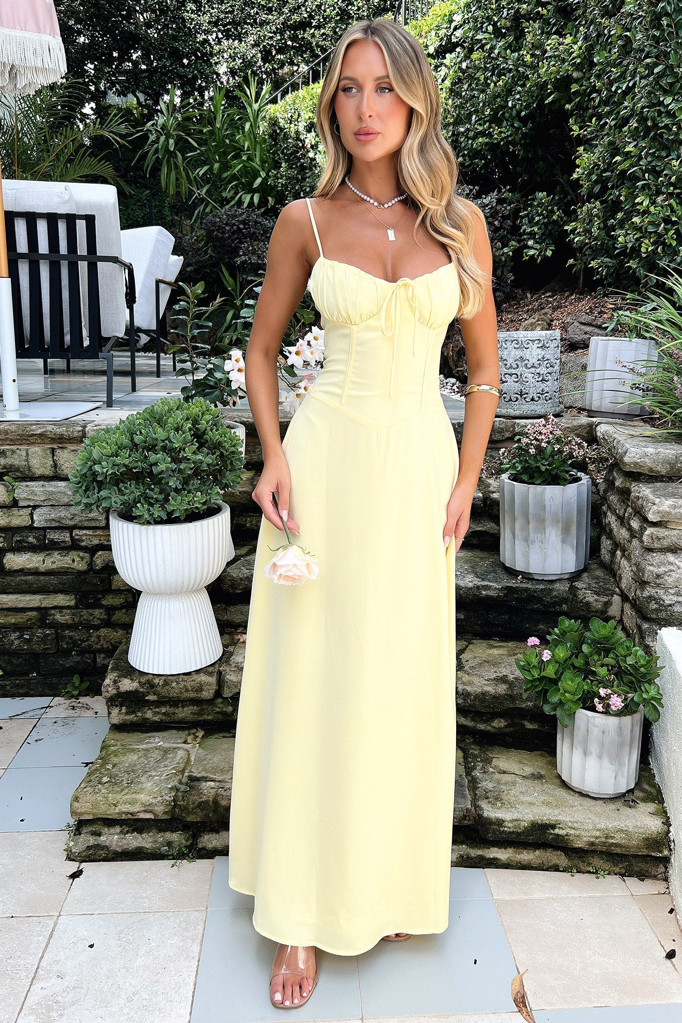 Lotte - Elegante Bruiloft Gastenjurk Dames met Bustier en Spaghettibandjes