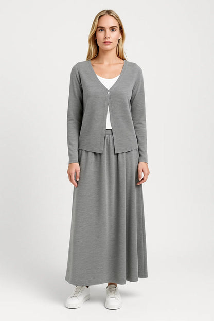 Loungewear Set | Losvallend Vest met Maxi Rok | Comfortabele Elegantie