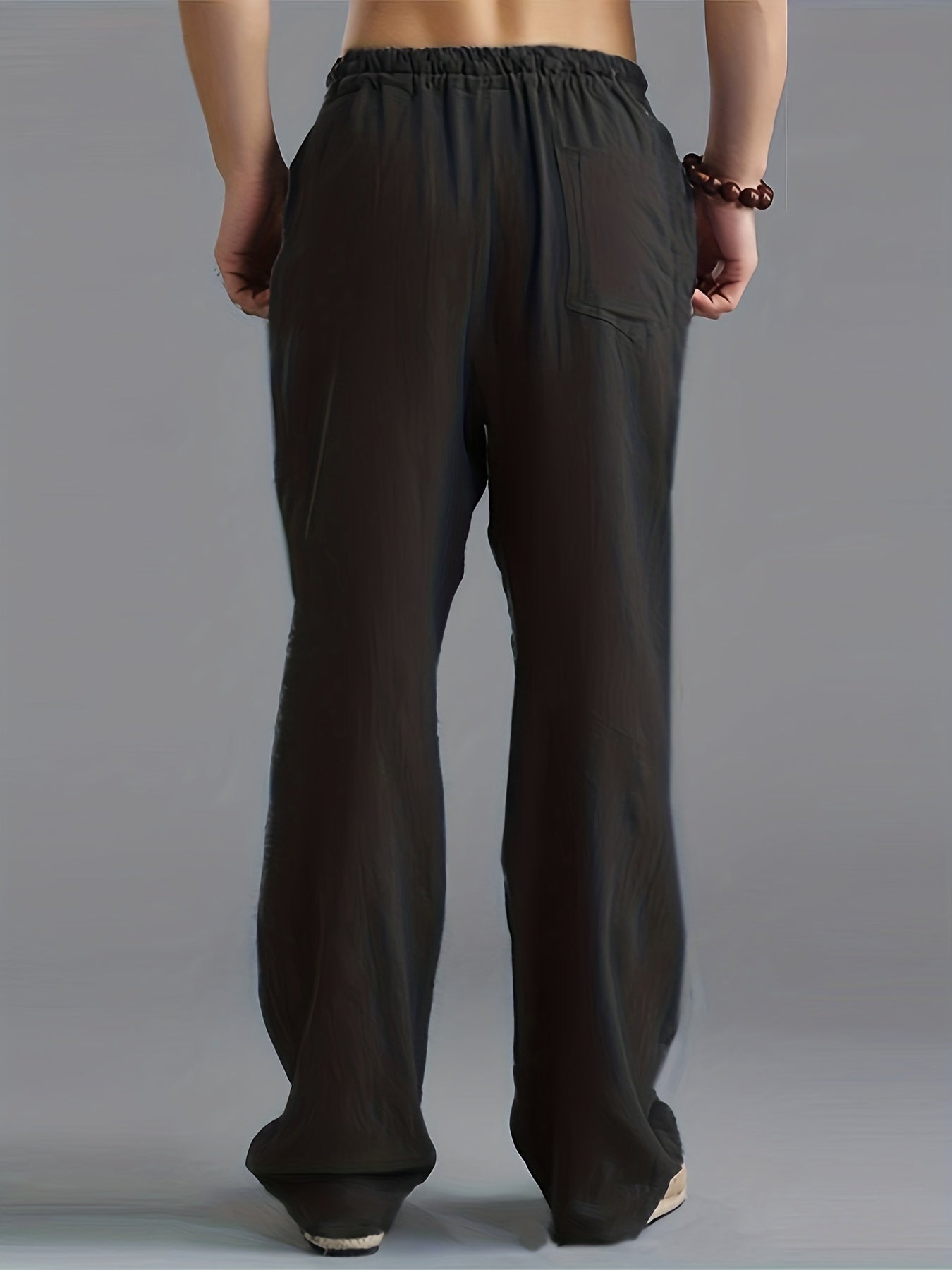 Luuk - Stoere Linnen Broek Heren met Wide Leg en Elastische Taille