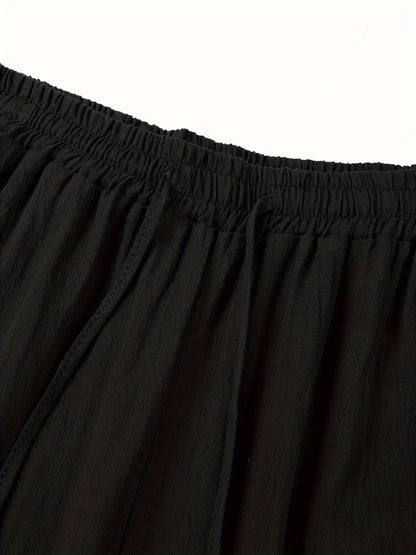 Luuk - Stoere Linnen Broek Heren met Wide Leg en Elastische Taille