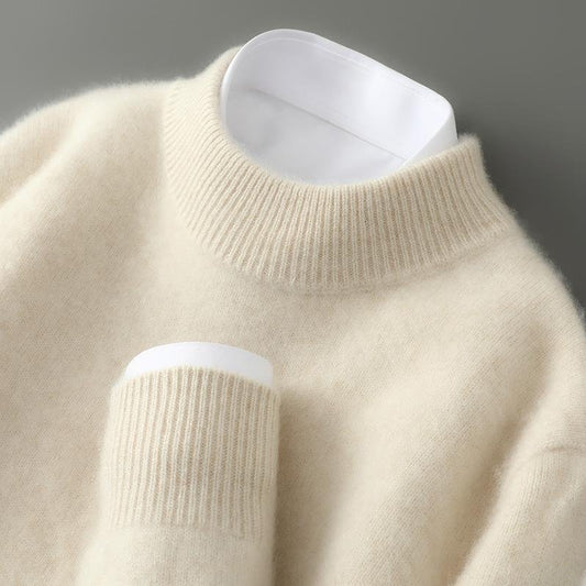 Luuk - Heren Trui Cashmere Stijl met Col en Ribboorden