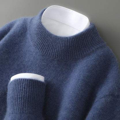 Luuk - Heren Trui Cashmere Stijl met Col en Ribboorden