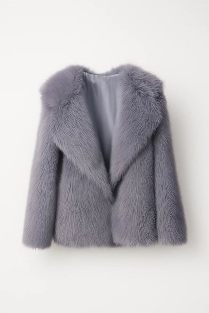 Luxe Damesjas | Volumineuze Textuur met Oversized Kraag | Statement Outerwear