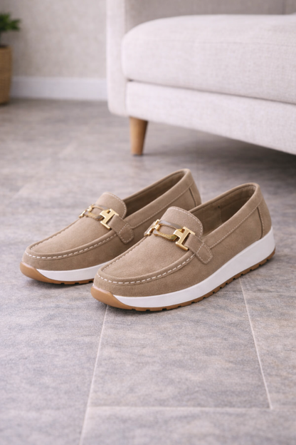 Maud - Casual Comfort Loafers Dames met Gespdetail en Flexibele Zool