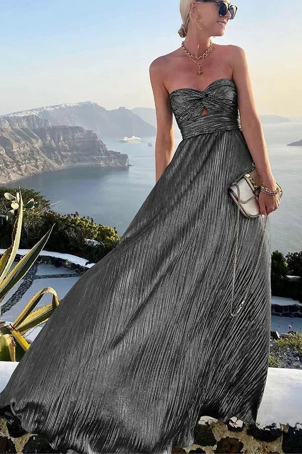 Maud - Elegante Bruiloft Gast Jurk Dames met Strapless Hals