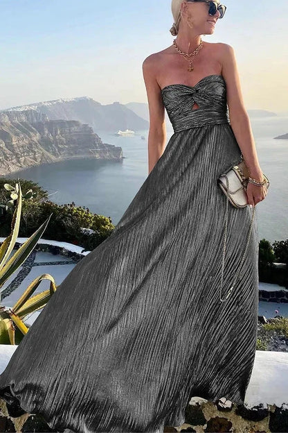 Maud - Elegante Bruiloft Gast Jurk Dames met Strapless Hals
