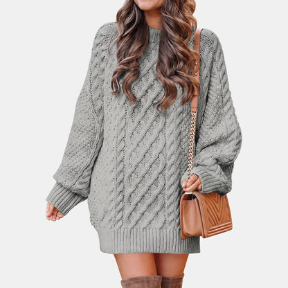 Maud - Kabeltrui dames oversized en grofgebreid met lange mouw