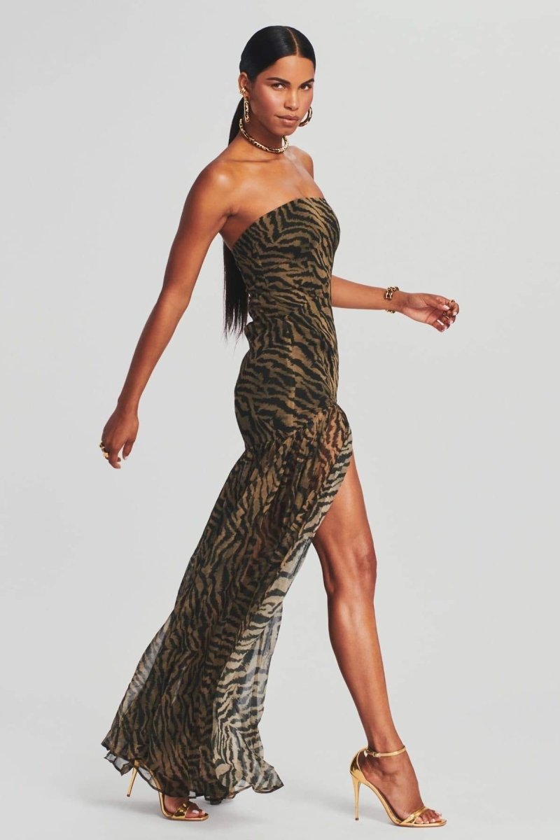 Maud - Stoere Galajurk Dames met Strapless Hals en Dierenprint