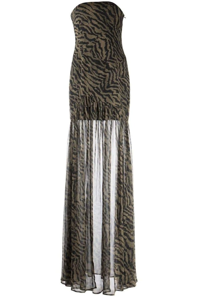 Maud - Stoere Galajurk Dames met Strapless Hals en Dierenprint
