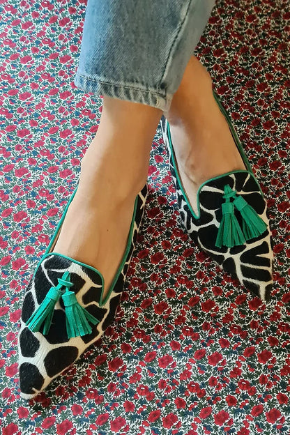 Maud - Trendy Comfort Loafers Dames met Dierenprint en Spitse Neus