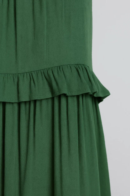 Maxi Jurk | Mouwloos Met Volants | Vloeiende Zomerlook