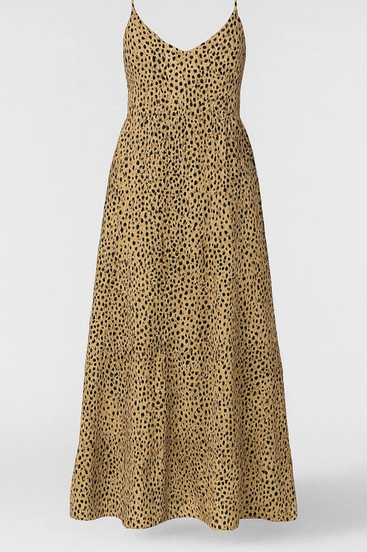 Maxi Jurk Dames - Spaghettibandjes met V-hals | Zomer