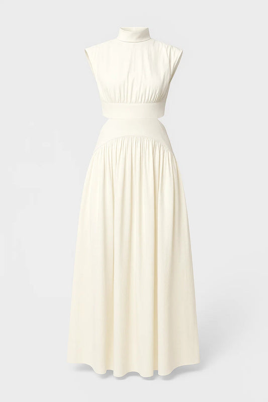 Maxi Jurk Dames - Mouwloos met Cut-out | Elegant