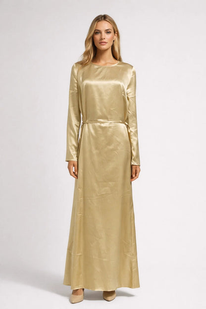 Maxi jurk dames | Elegant & Comfortabel | Met ceintuur | Lente