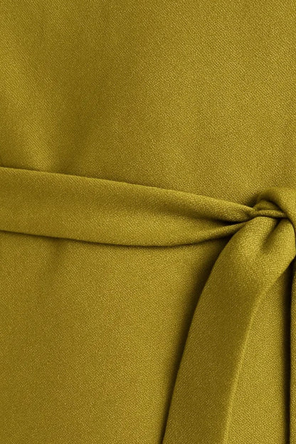 Midi-Jurk | Mouwloos Design met Strikceintuur | Elegant en Veelzijdig