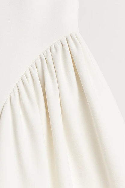 Midi Jurk met Spaghettibandjes | Getailleerd Bovenstuk | Elegante Uitlopende Rok