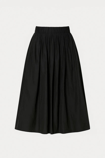 Midi Rok voor Dames | Geplooide Tailleband | Elegante A-Lijn Pasvorm