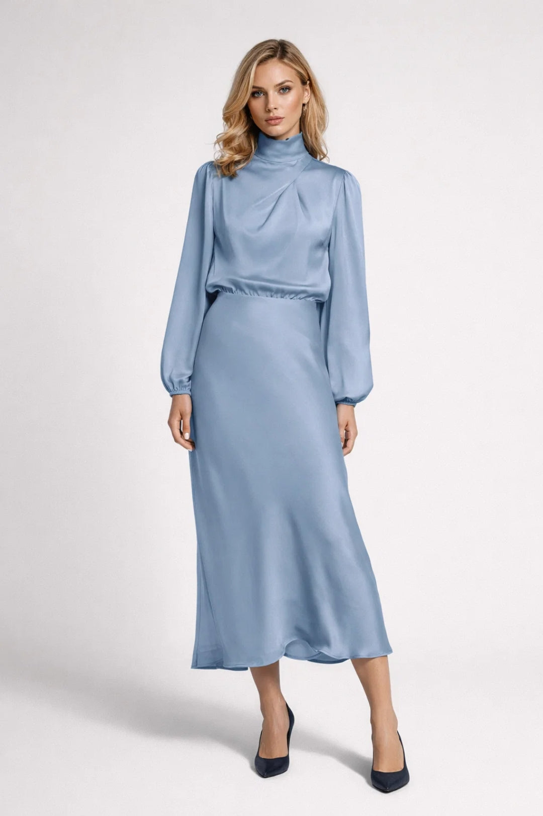 Midi jurk dames | Elegant & Comfortabel | Met plooien | Lente