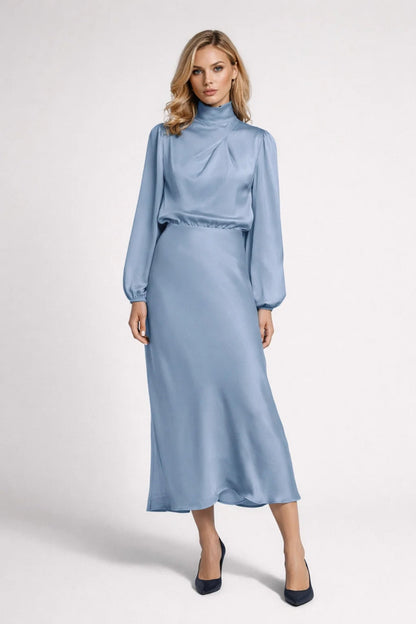 Midi jurk dames | Elegant & Comfortabel | Met plooien | Lente