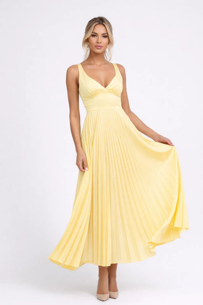 Midi jurk dames | Elegant & Comfortabel | Met plooien | Zomer