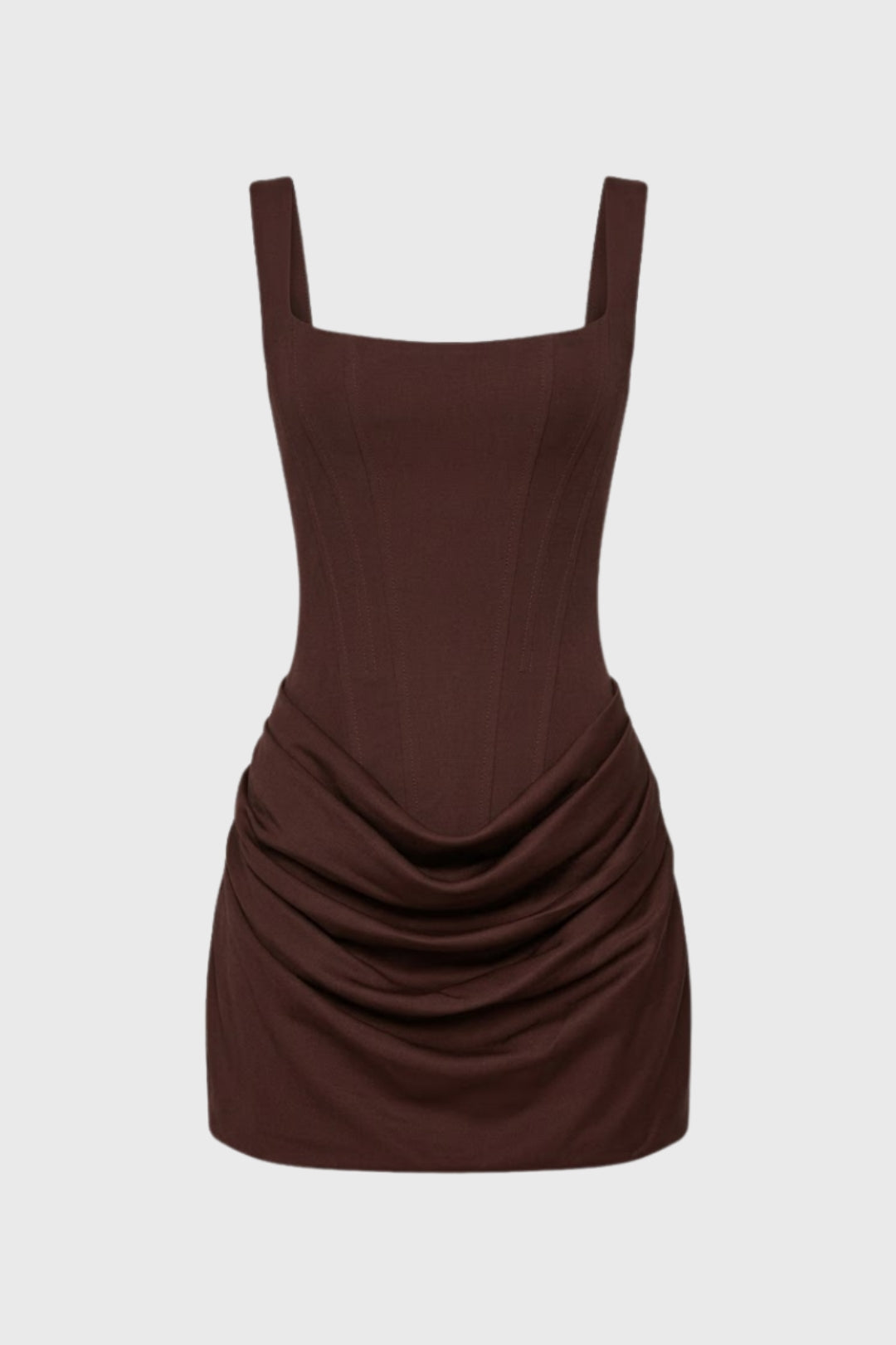 Mini Jurk Dames - Figuuromhullend Corset met Gedrapeerde rok